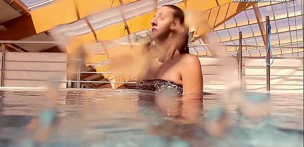  Another action with Sima Lastova in the pool